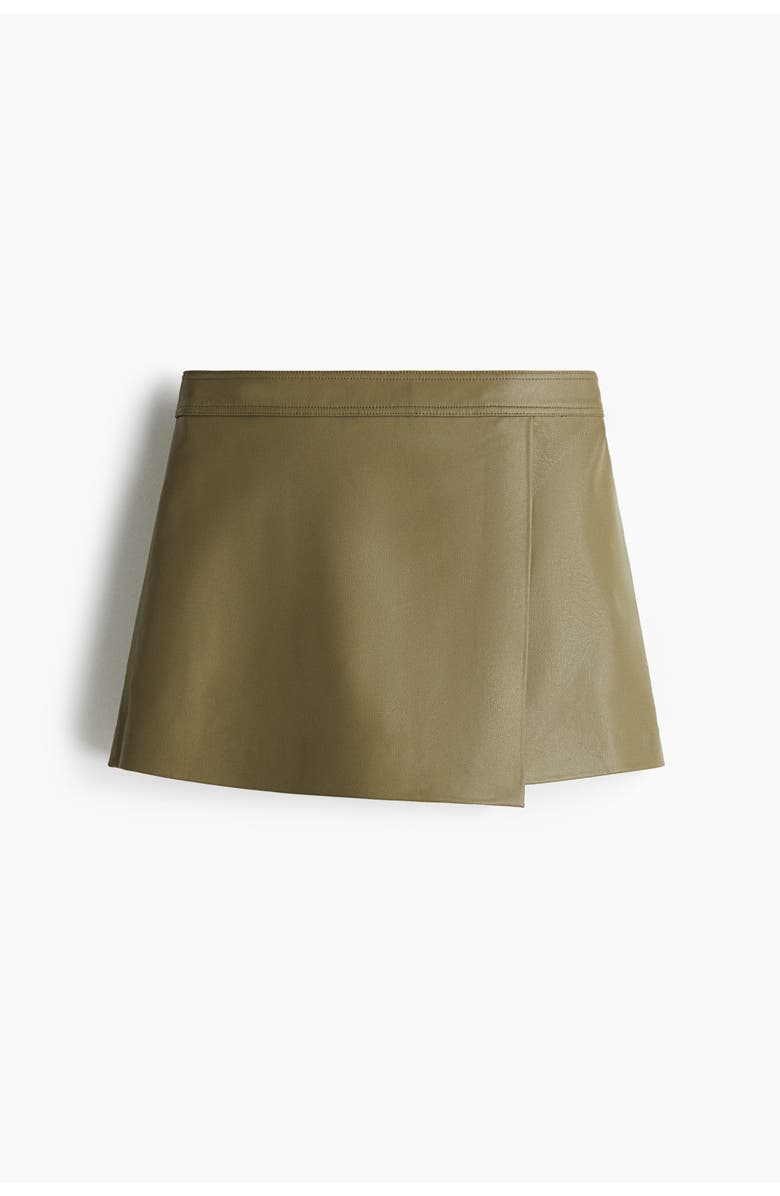 H&M Wrap Skort, Alternate, color, Khaki Green