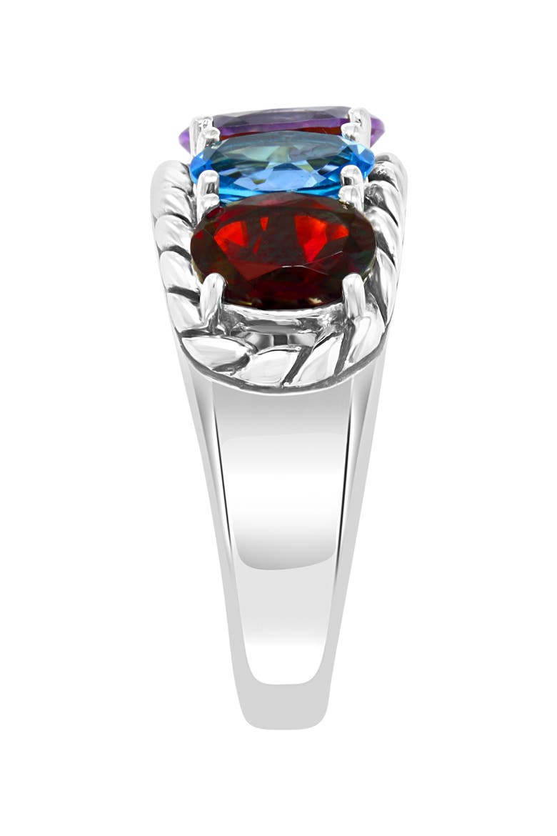 Sterling Silver Mixed Gemstone Ring, Alternate, color, SILVER