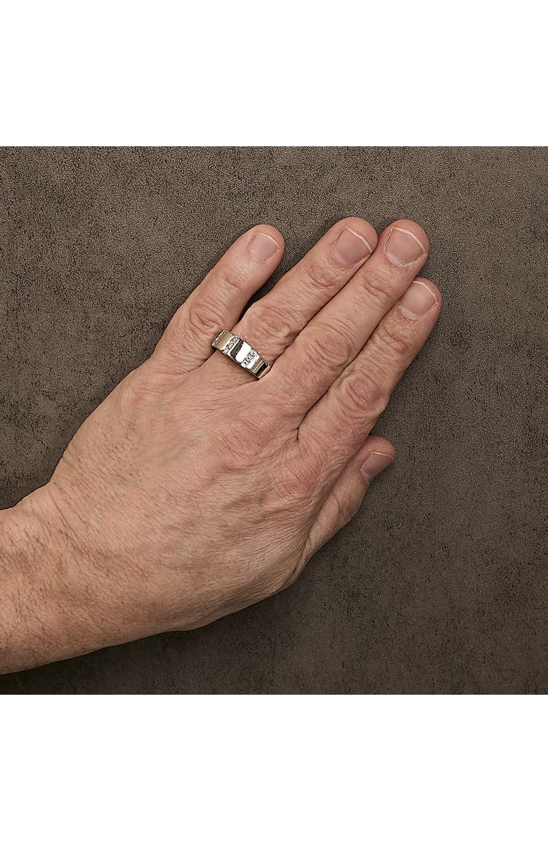 Haus of Brilliance Men's Silver 1/2 Cttw Diamond Triple Three Stone Row Band Ring, Alternate, color, White