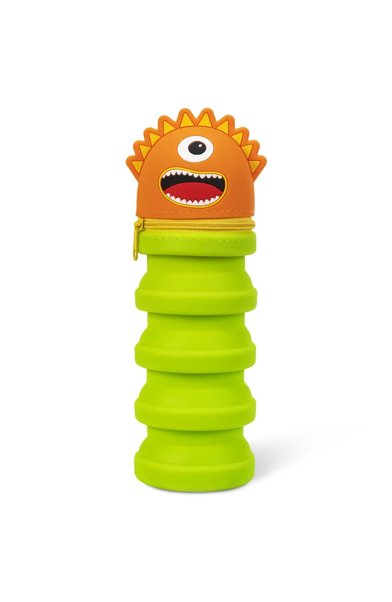 Little Yellow Bicycle Retractable Pencil Case, Orange Monster Character, Main, color, Multicolored