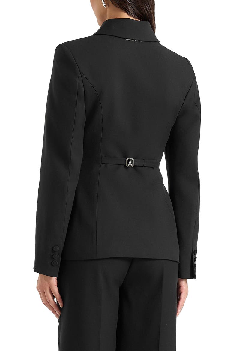 Harper Tailored Cinch Blazer With Detachable Collar, Alternate, color, Black