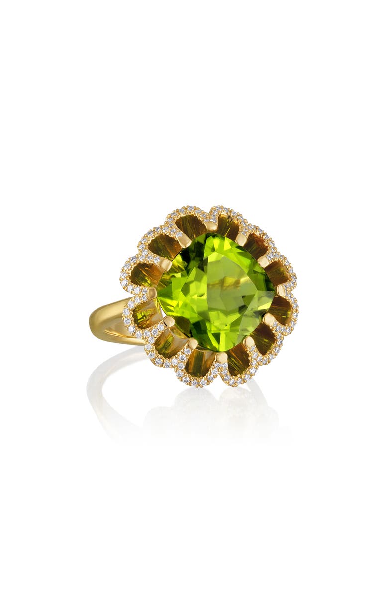 Mindi Mond Floating Peridot & Diamond Ring, Main, color, Gold/ Peridot/ Diamond