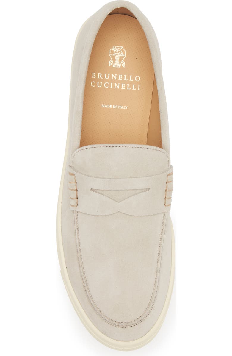 Brunello Cucinelli Suede Slip-On Deck Shoe, Alternate, color,