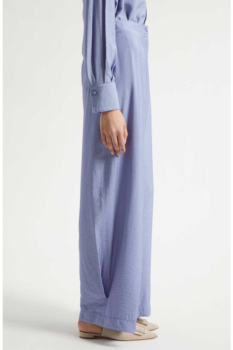 Reverse Pleat Techno Rayon Wide Leg Pants, Alternate, color, PURPLE