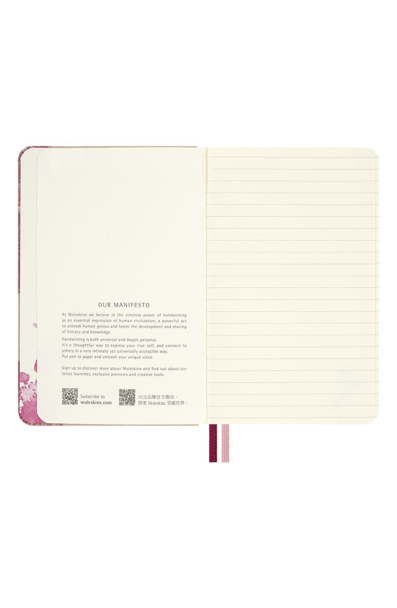 Moleskine Le NB Sakura Pocket Ruled Notebook, Alternate, color, Pink Floral