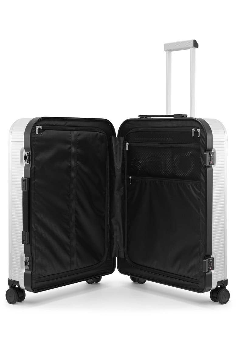 Ramverk Alu 30" Large Checked Spinner Luggage, Alternate, color, Silver / Onyx