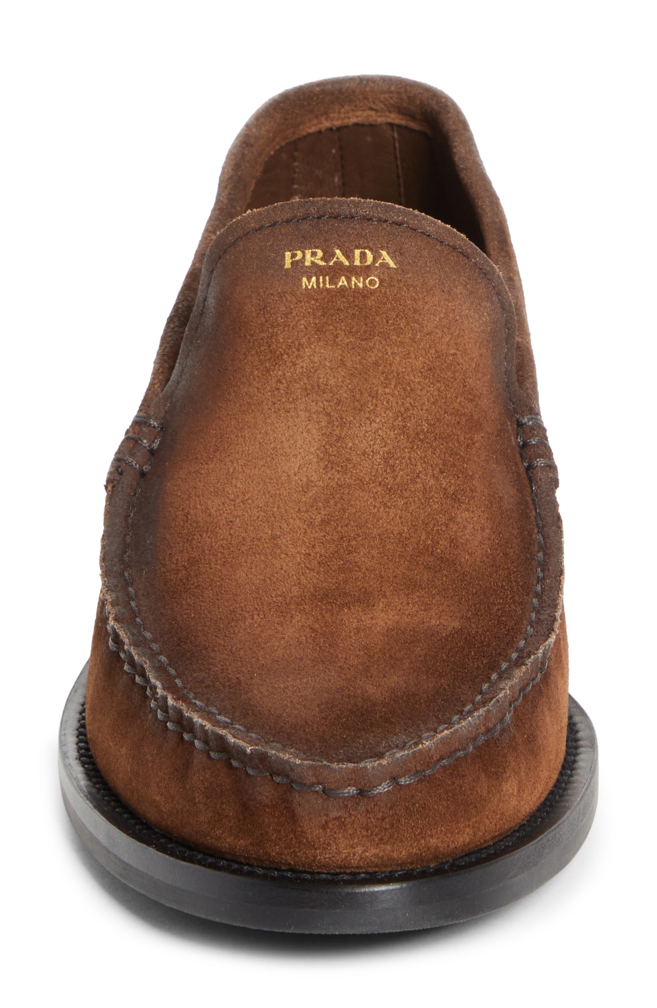 PRADA Moc ?SALE Prada Moc Toe Suede Loafer (Women) | Nordstromrack main image 2