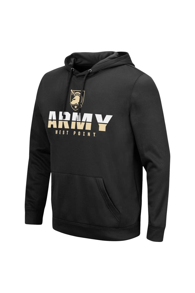 Men's Colosseum Black Army Black Knights Lantern Pullover Hoodie, Alternate, color, Black