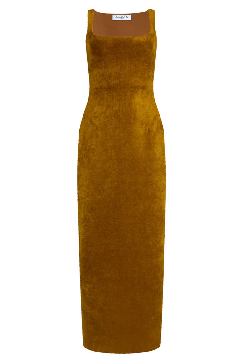Tailored Velvet Sheath Dress, Main, color, OCRE