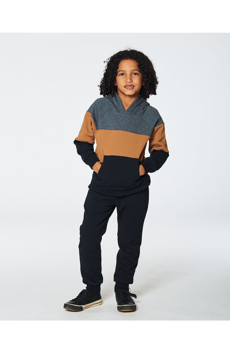 Deux par Deux Little Boy's Fleece Sweatpants With Pockets Black, Alternate, color, 