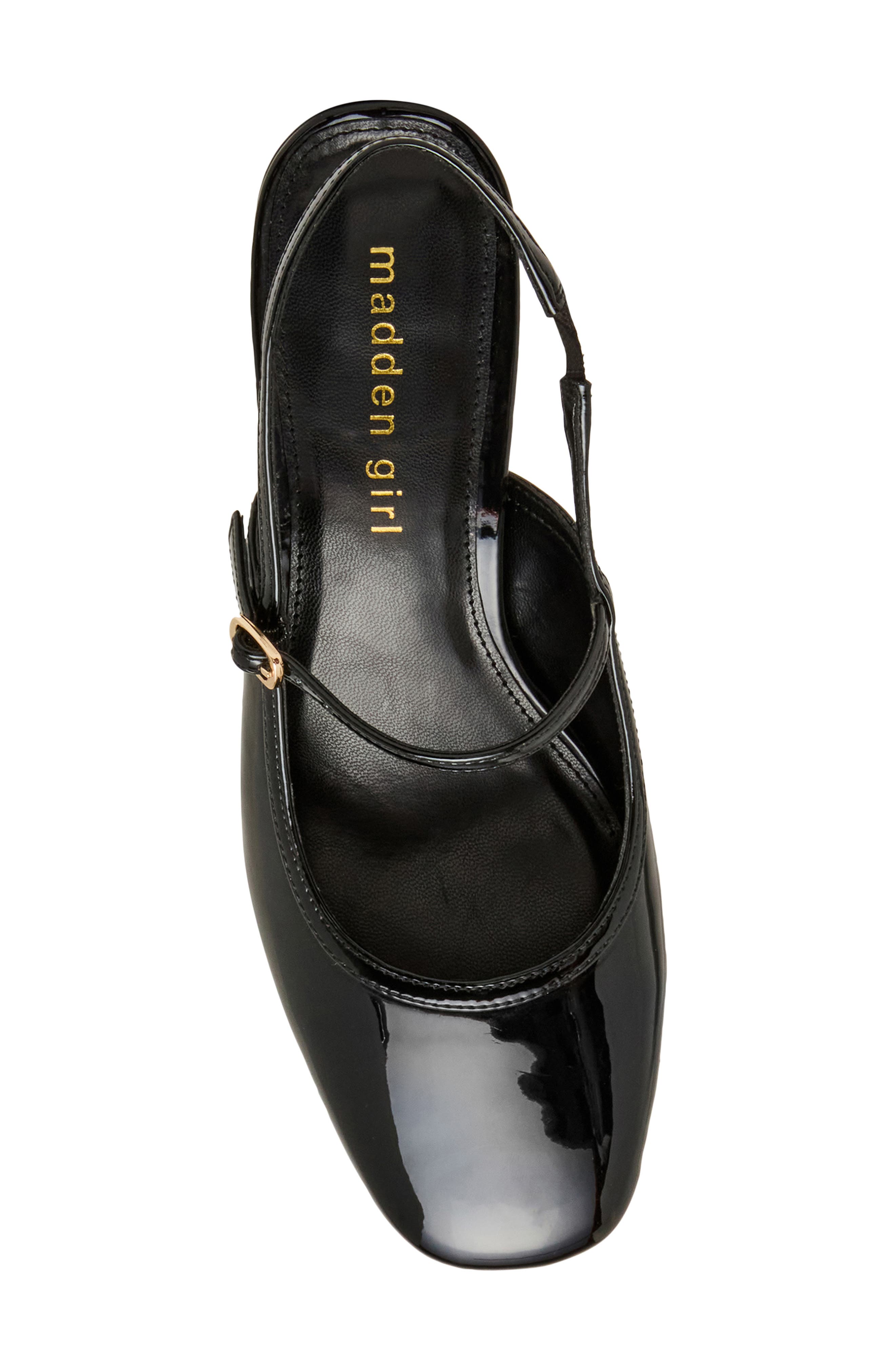 Eastt Faux Leather Slingback Pump, Alternate, color, BLACK PATENT