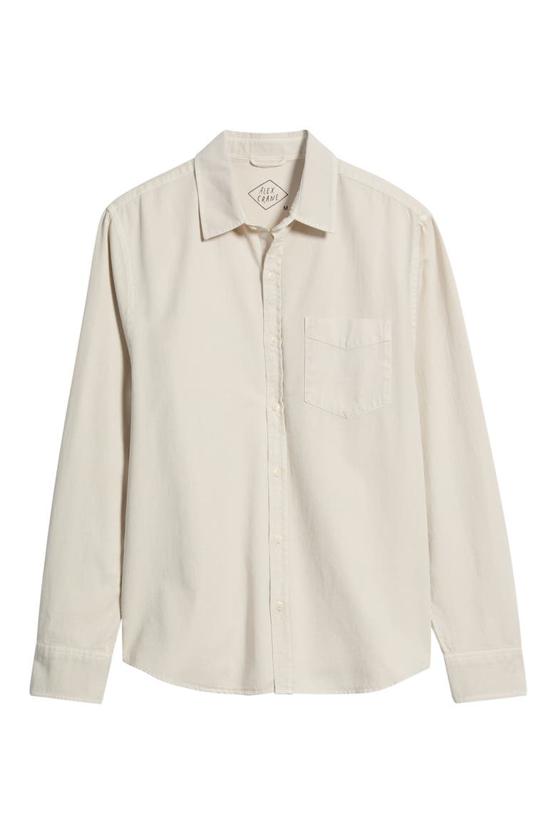 Organic Cotton Twill Long Sleeve Shirt, Alternate, color, CREAM