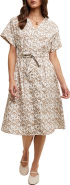 WISHLIST Floral Cotton Midi Dress
