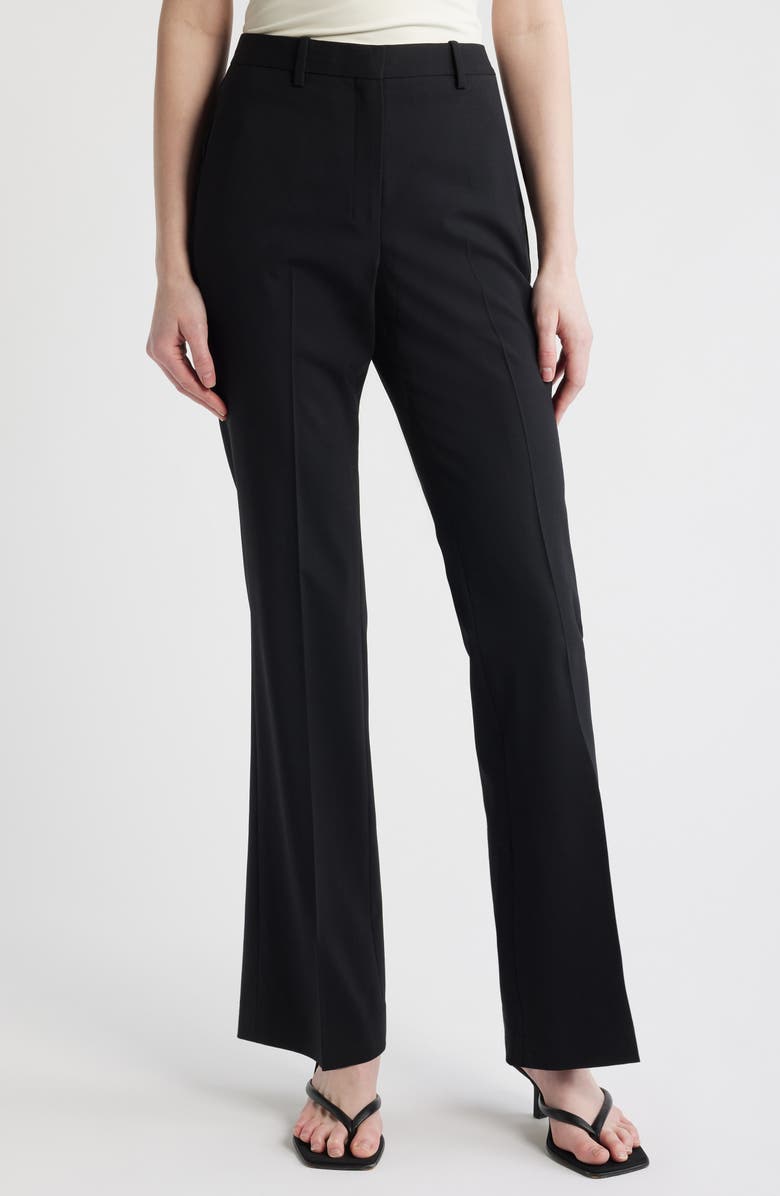 Theory Stretch Wool Trousers, Main, color, Black