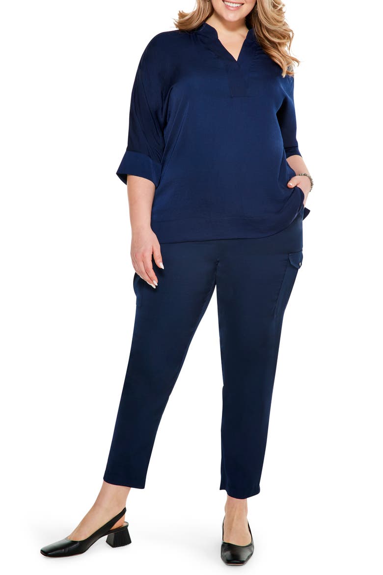 Soft Drape Town Top, Alternate, color, DARK INDIGO