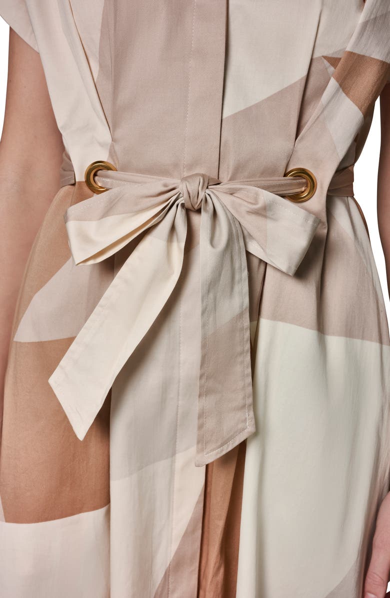 Donna Karan New York Print Tie Waist Shirtdress, Alternate, color, Umbria/ Sca