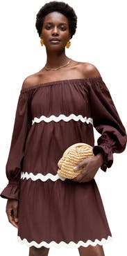 Ro&Zo Bardot Contrast Trim Dress