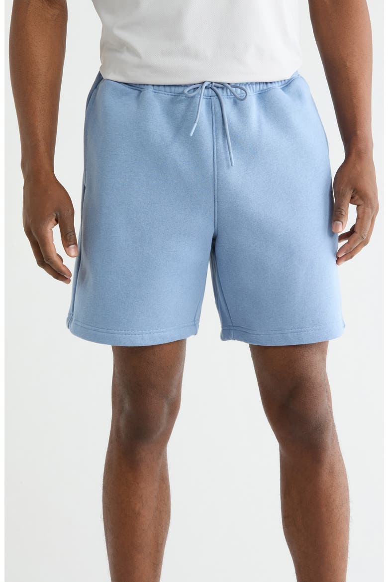Freeform 7-Inch Fleece Shorts, Main, color, BLUE DEWDROP