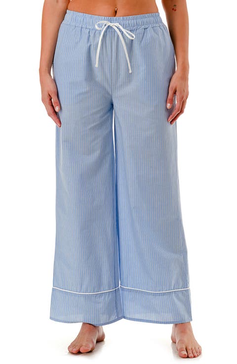 Striped Scalloped Pajama Pants