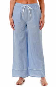 Striped Scalloped Pajama Pants