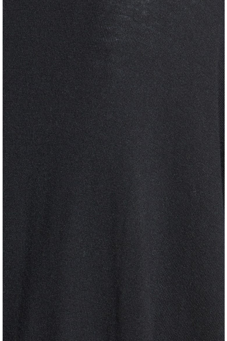 V-Neck Poncho, Alternate, color, BLACK