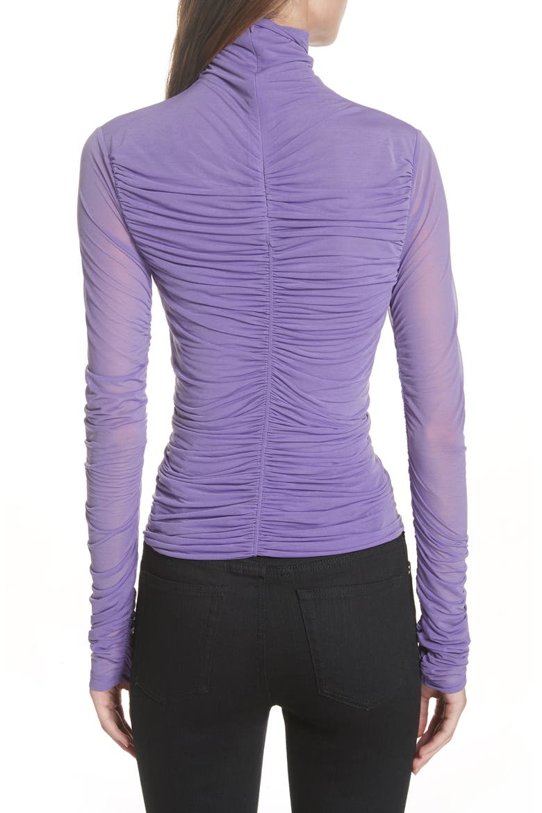 Ruched Turtleneck, Alternate, color, LILAC