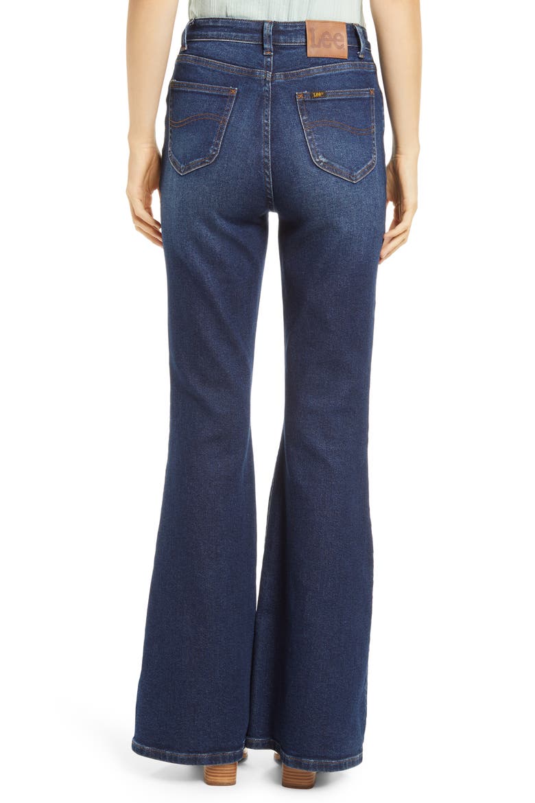 High Waist Flare Jeans, Alternate, color, VEGAS BLUE
