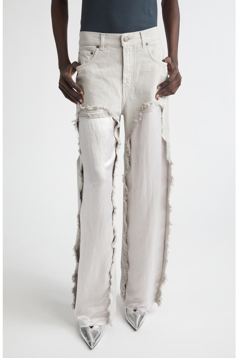 Bonnie Destroyed Wide Leg Jeans, Main, color, ICE GREY