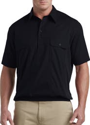 Harbor Bay by DXL Big & Tall Banded-Hem Polo Shirt
