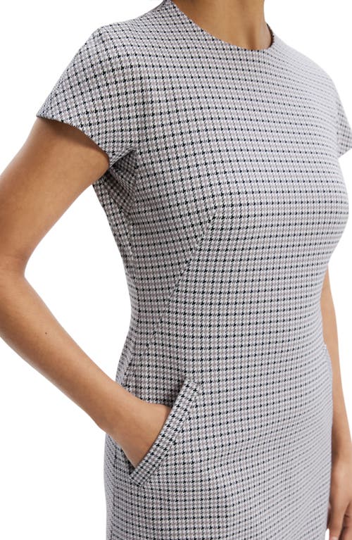 Theory Houndstooth Minidress In Cinder Multi