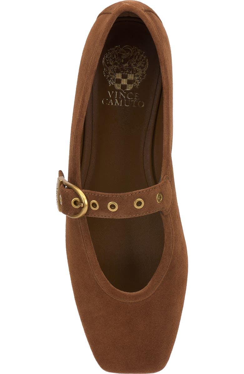 Vince Camuto Vinica Square Toe Mary Jane Flat, Alternate, color, Burnt Sugar