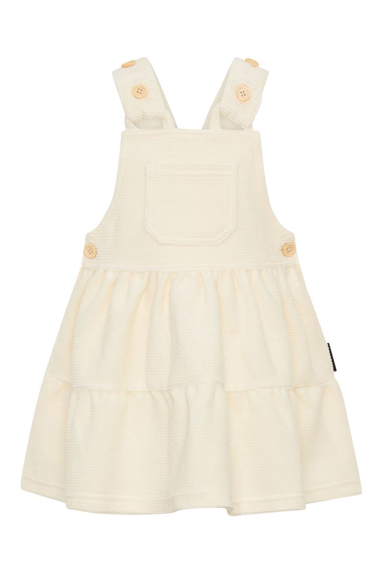 Waterfall Tiered Overall Dress, Main, color, CREAM