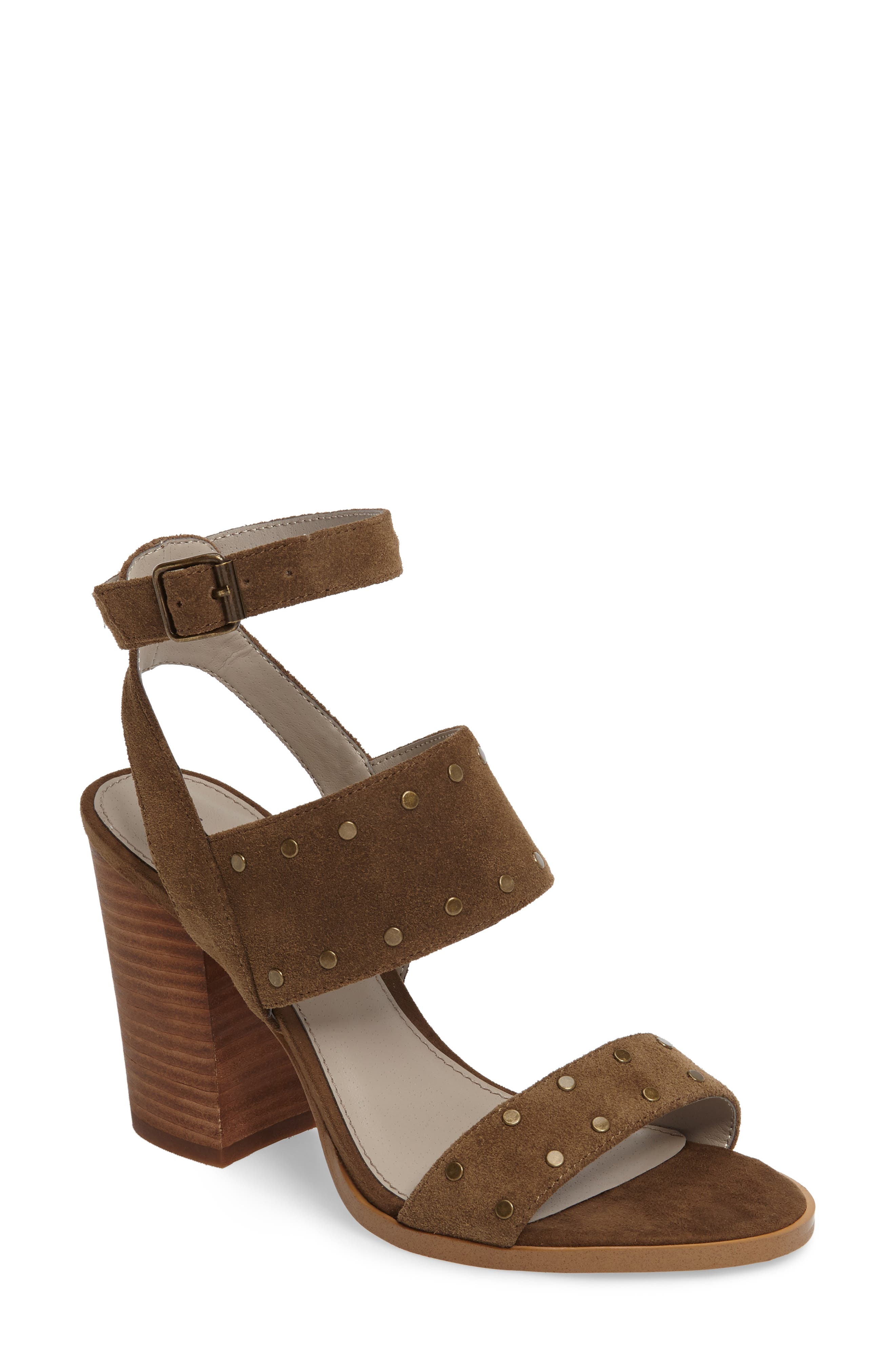 Corrine Ankle Strap Sandal, Main, color, OLIVE SUEDE