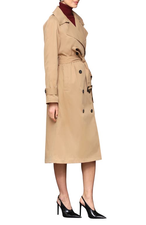 Avec Les Filles Oversize Lightweight Trench Coat In Brown