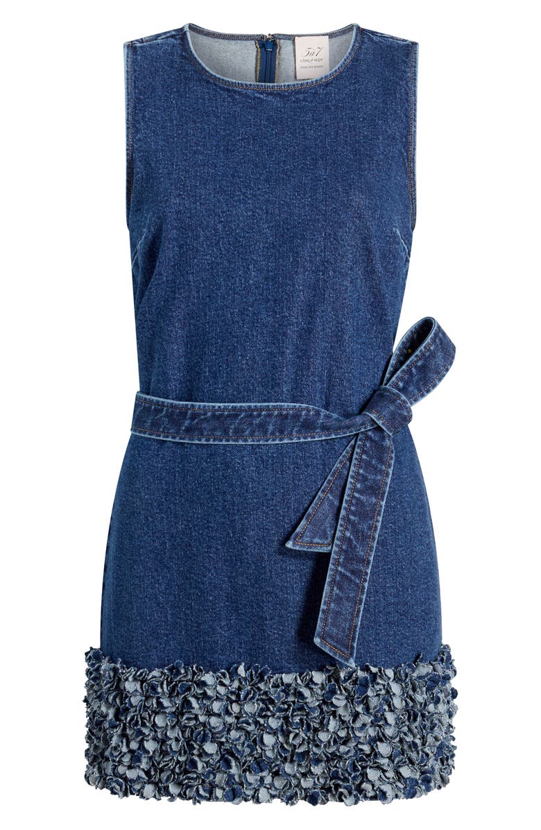 Cinq à Sept Mindie Tie Waist Denim Dress, Alternate, color, 