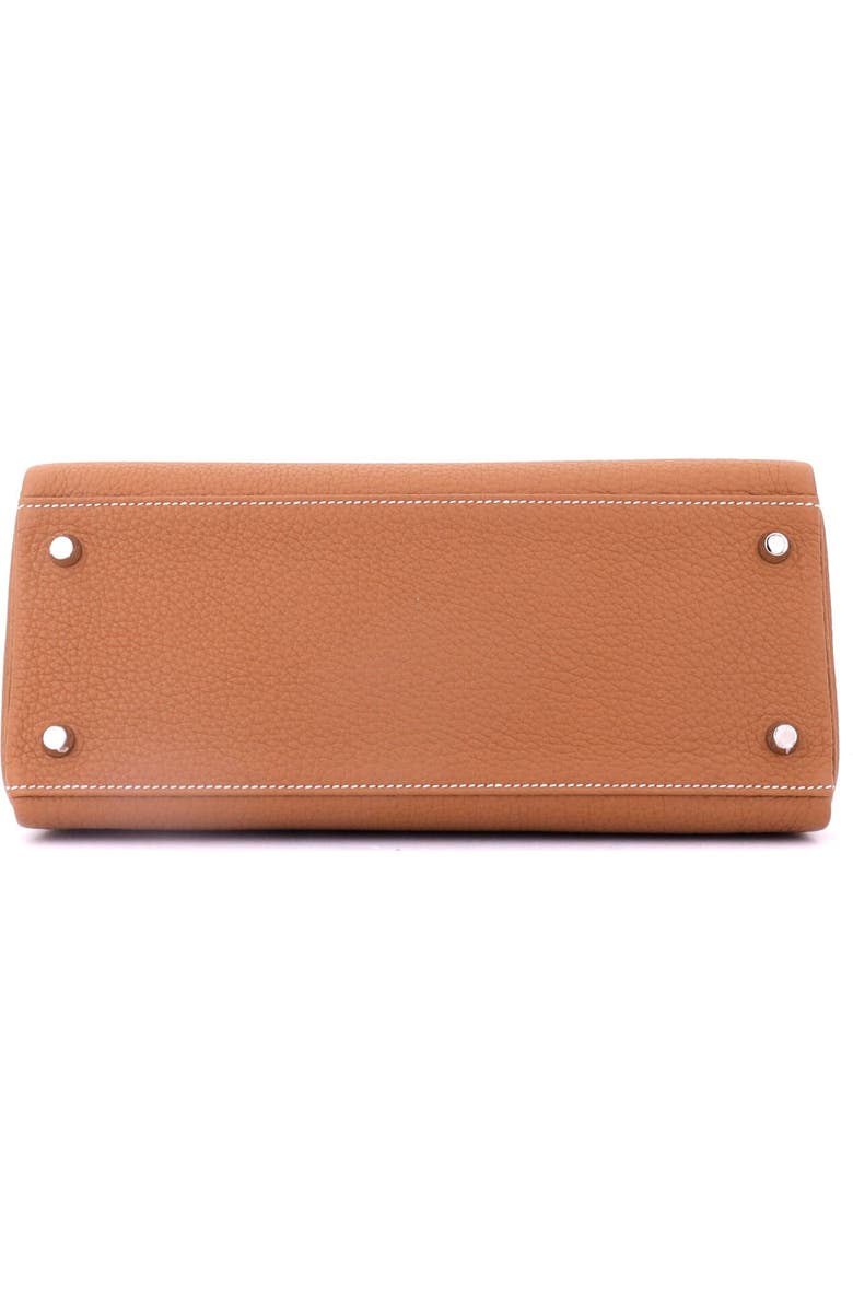 Pre-Owned Hermes Kelly Handbag Brown Togo with Palladium Hardware 28, Alternate, color, Gold