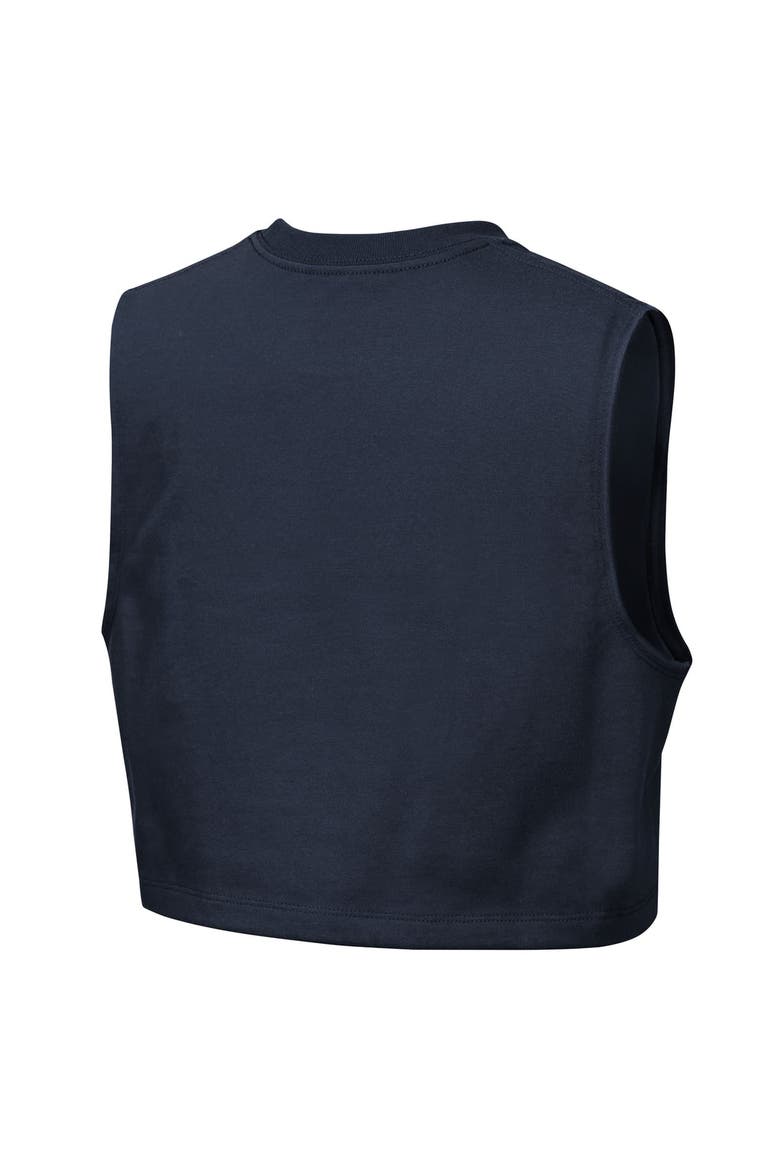 Girls Youth Nike Navy Indiana Fever 2026 Authentic Practice Sleeveless Cropped T-Shirt, Alternate, color, Navy