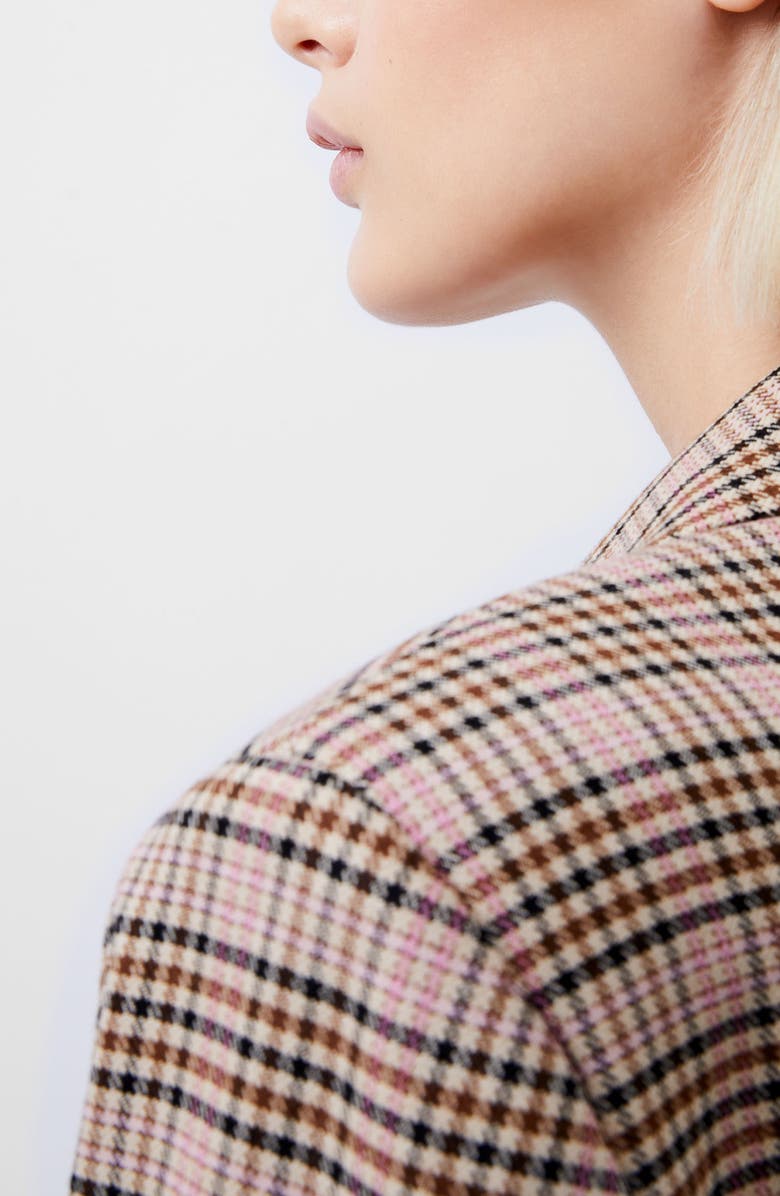 French Connection Gina Check Double Breasted Blazer, Alternate, color,