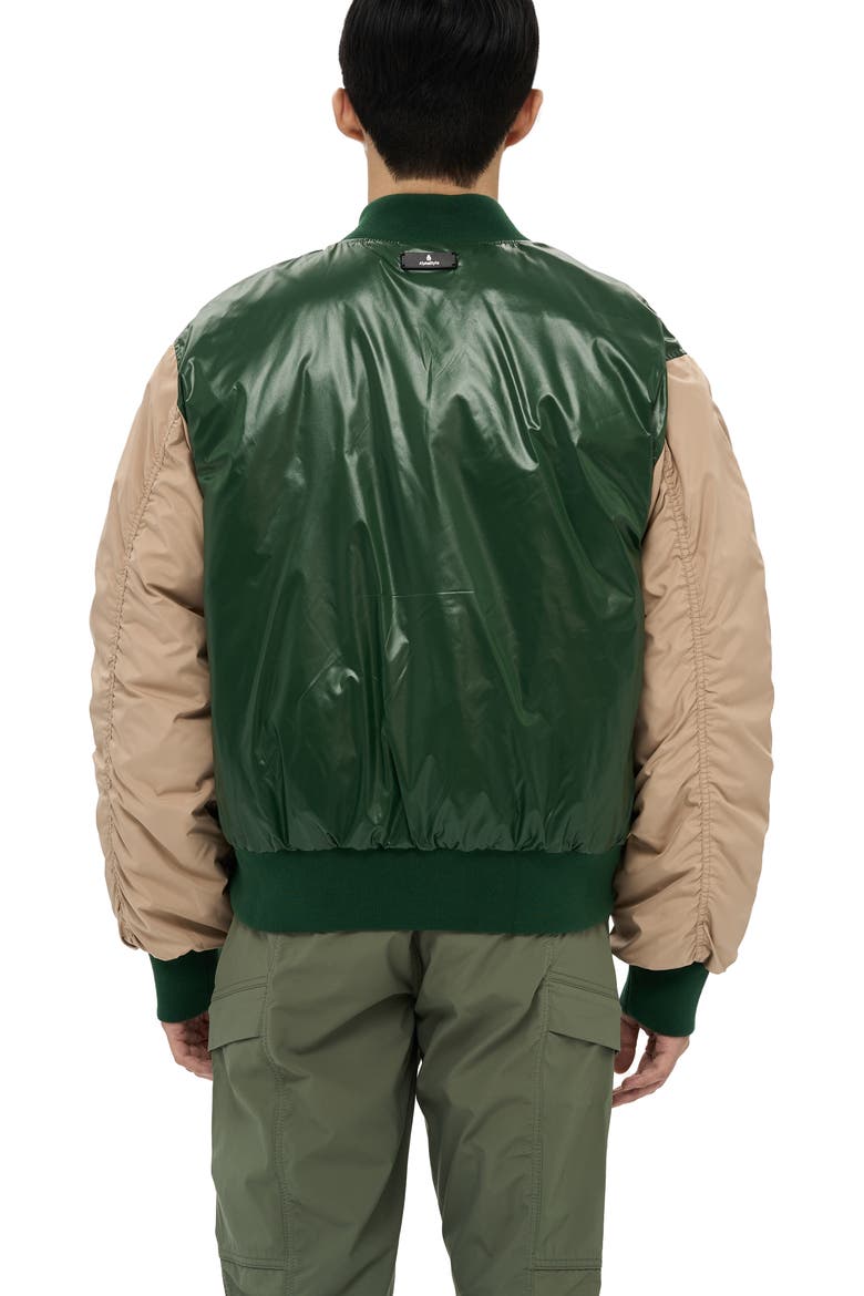 Hamden Mens Reversible Down Varsity Jacket, Alternate, color, Green