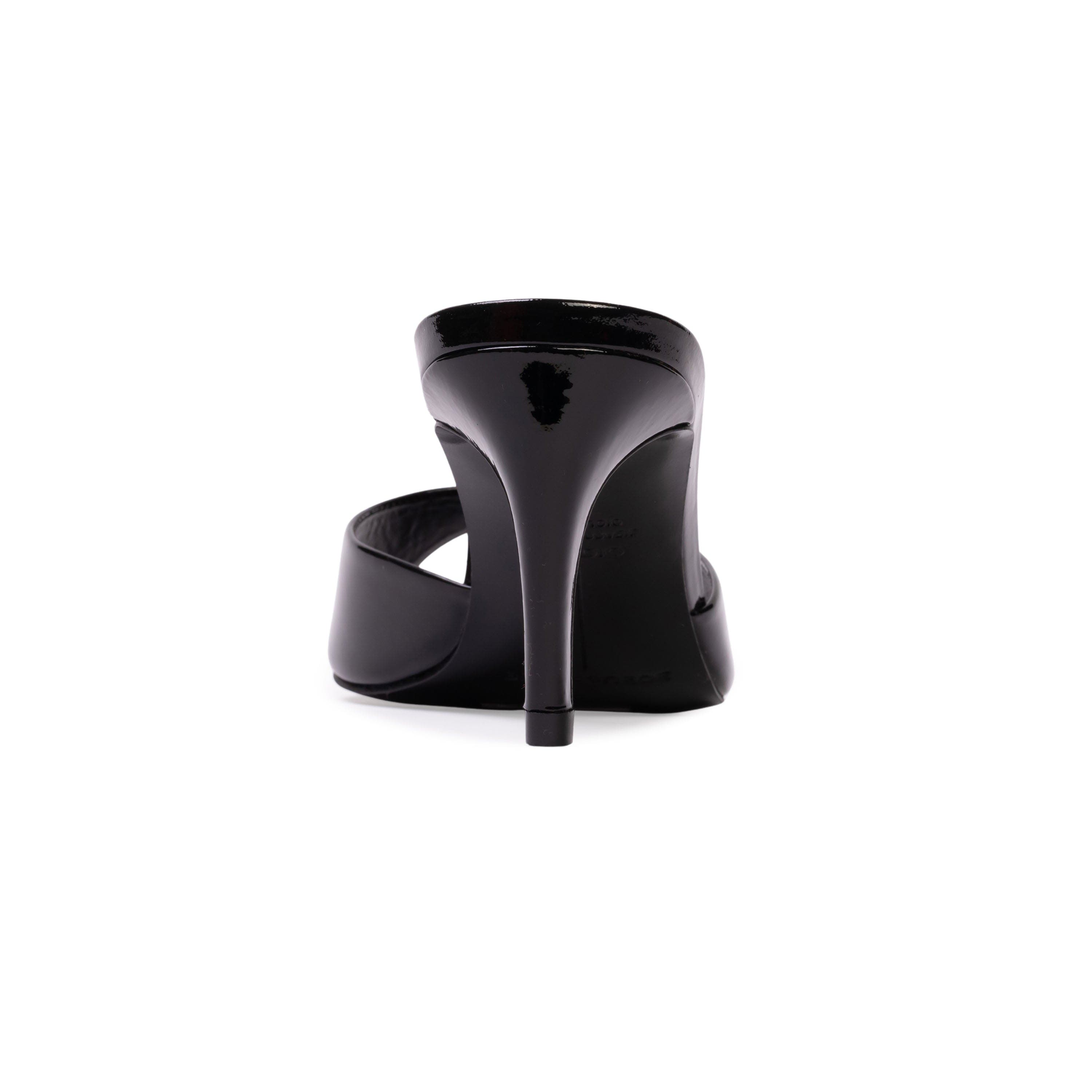 BLACK SUEDE STUDIO Jazz 70 Mule, Alternate, color, Black Patent Leather