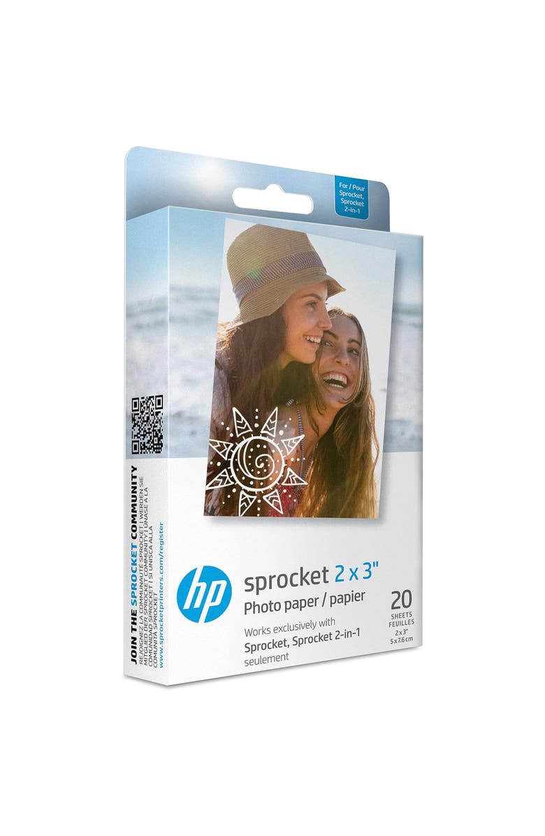 HP Sprocket Zink Photo Paper 2x3, Main, color, White