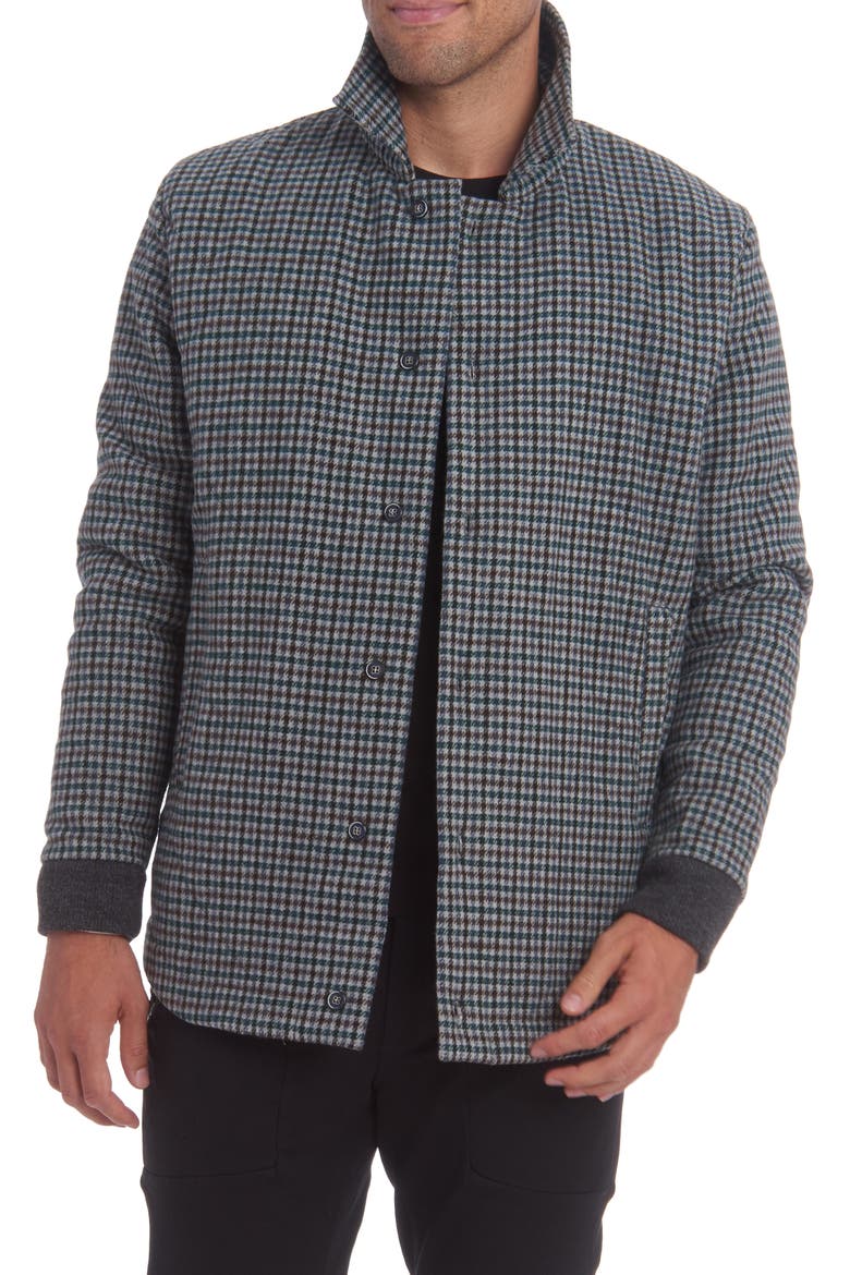 Quilted Wool Blend Overshirt, Main, color, GREY