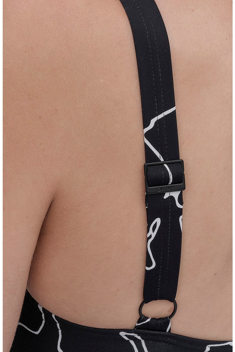 Starburst One-Piece Swimsuit, Alternate, color, BLACK/ WHITE OUTLINE