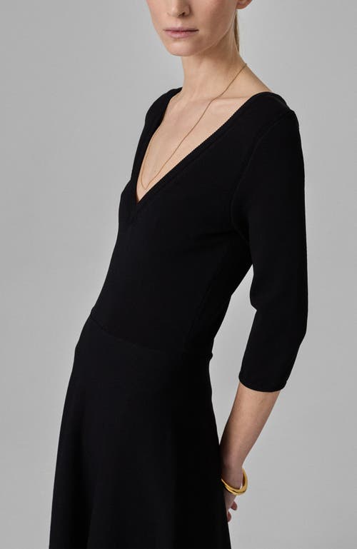 Co V Neck A-line Knit Dress