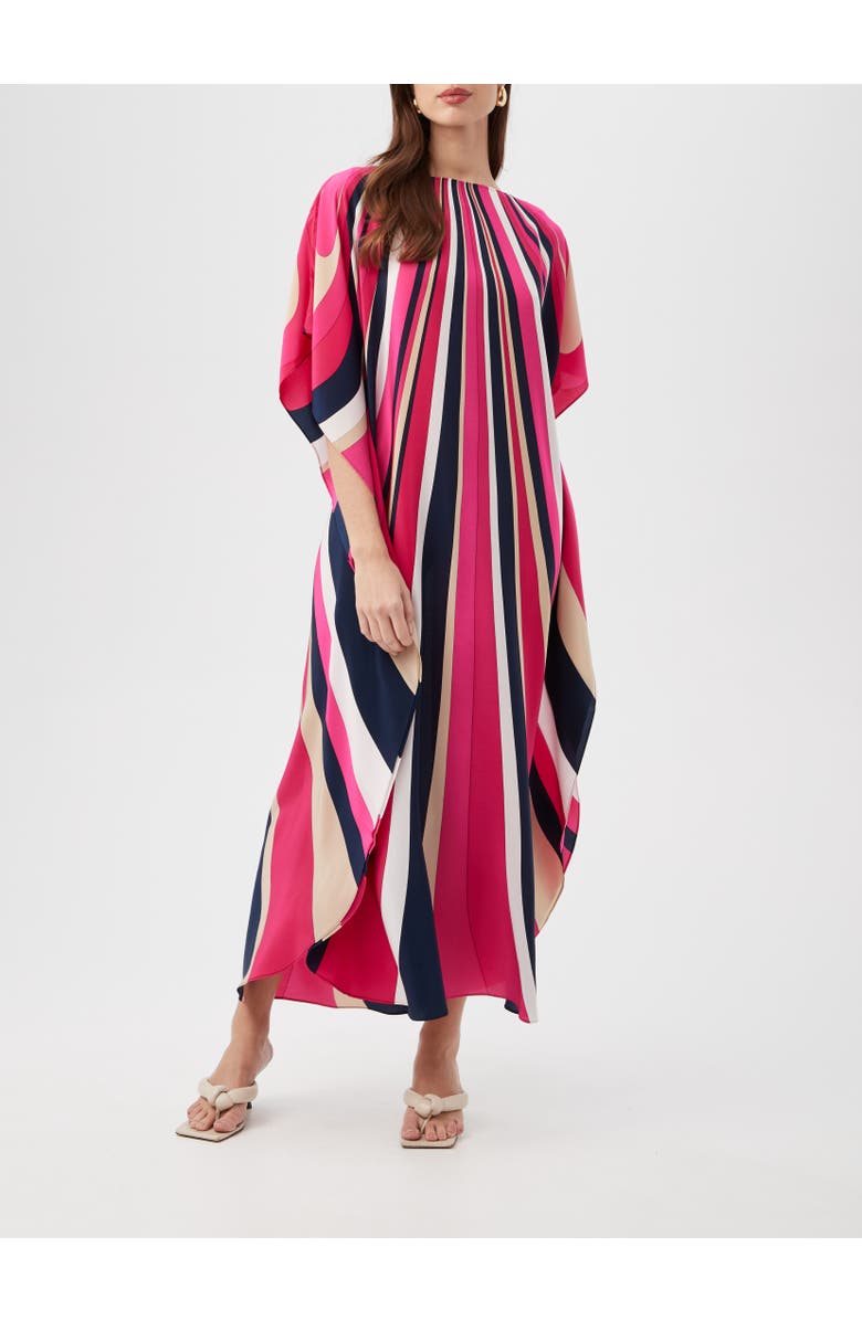 Trina Turk Jalani Maxi Caftan Dress, Main, color, Petal Pink Multi