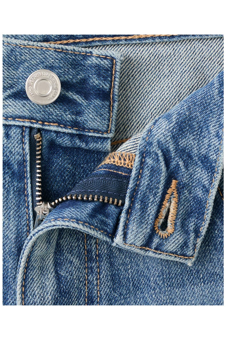 Side Stripe Low Rise Relaxed Straight Leg Jeans, Alternate, color, DARK BLUE