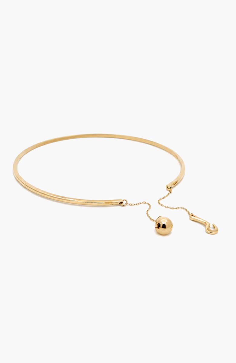 YOJ Minos Choker Bar Collar Necklace in Gold, Alternate, color, Gold