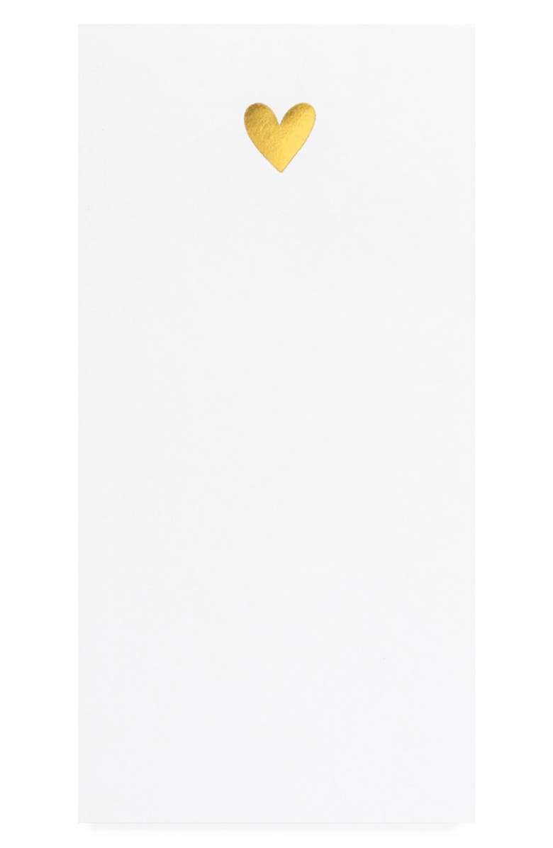 Sugar Paper Everyday Heart Note Pad, Main, color, White