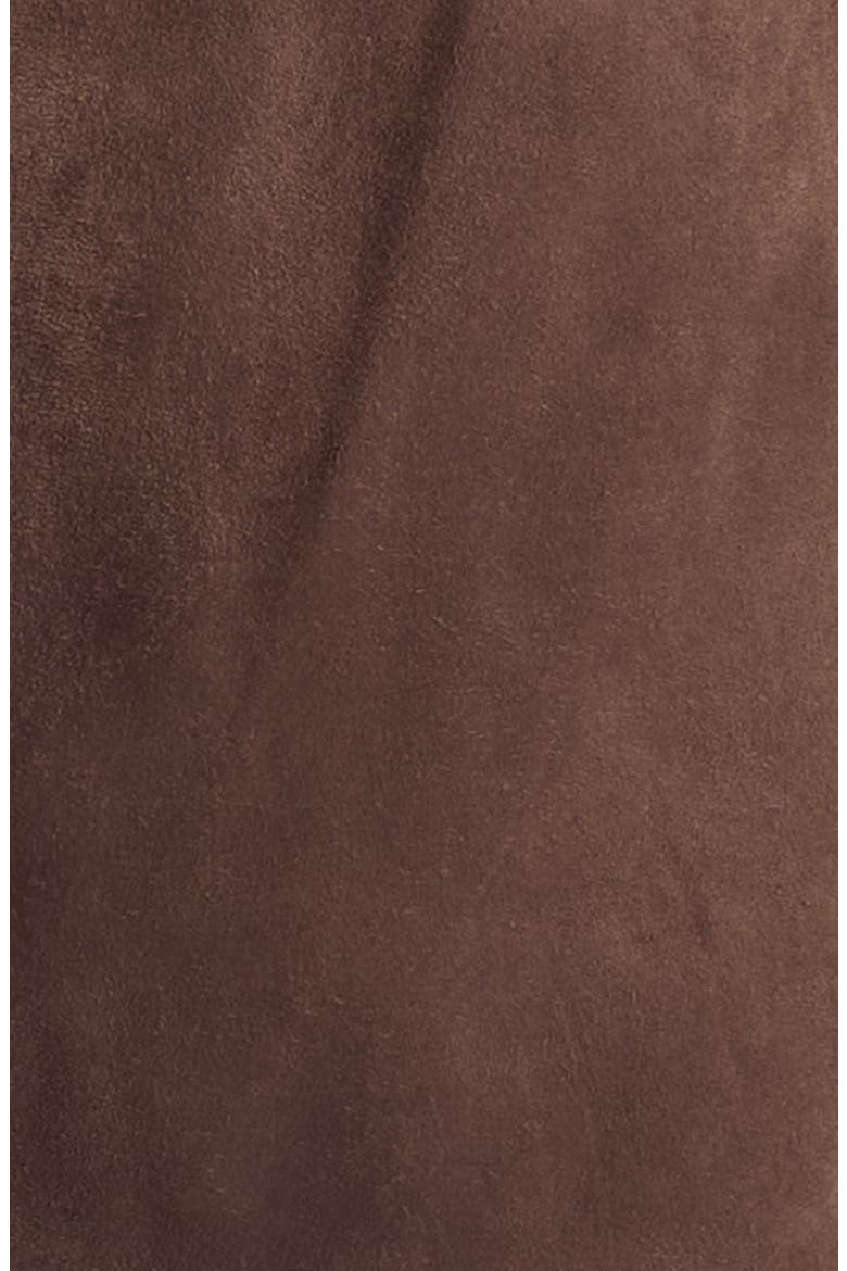Tess Faux Suede Miniskirt, Alternate, color, HERITAGE BROWN