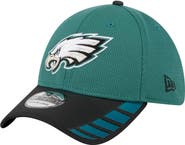 New Era Men's New Era Midnight Green Philadelphia Eagles Visor Hit 39THIRTY Flex Hat